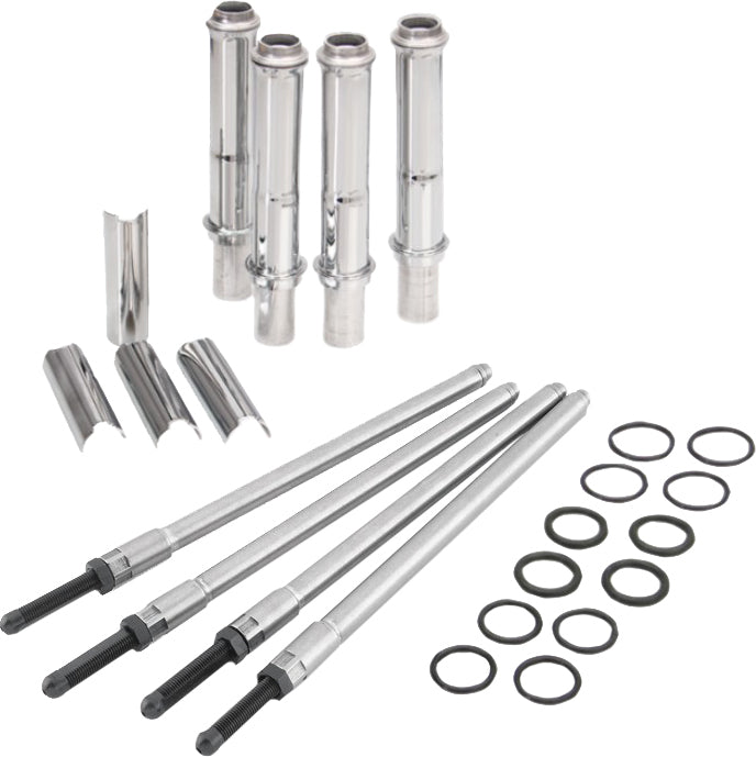 Rocket Performance Garage LLC Speedy Pushrod KIT w/Covers CHROME, TC 99-17 (6-6004)