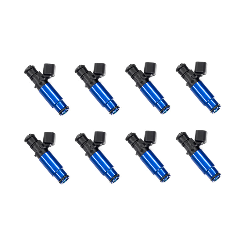 Injector Dynamics 1300cc 60mm Injectors - Set of 8 — 14mm Blue Bottom