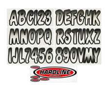 Cargar imagen en el visor de la galería, Hardline Boat Lettering Registration Kit 3 in. - 200 White/Black