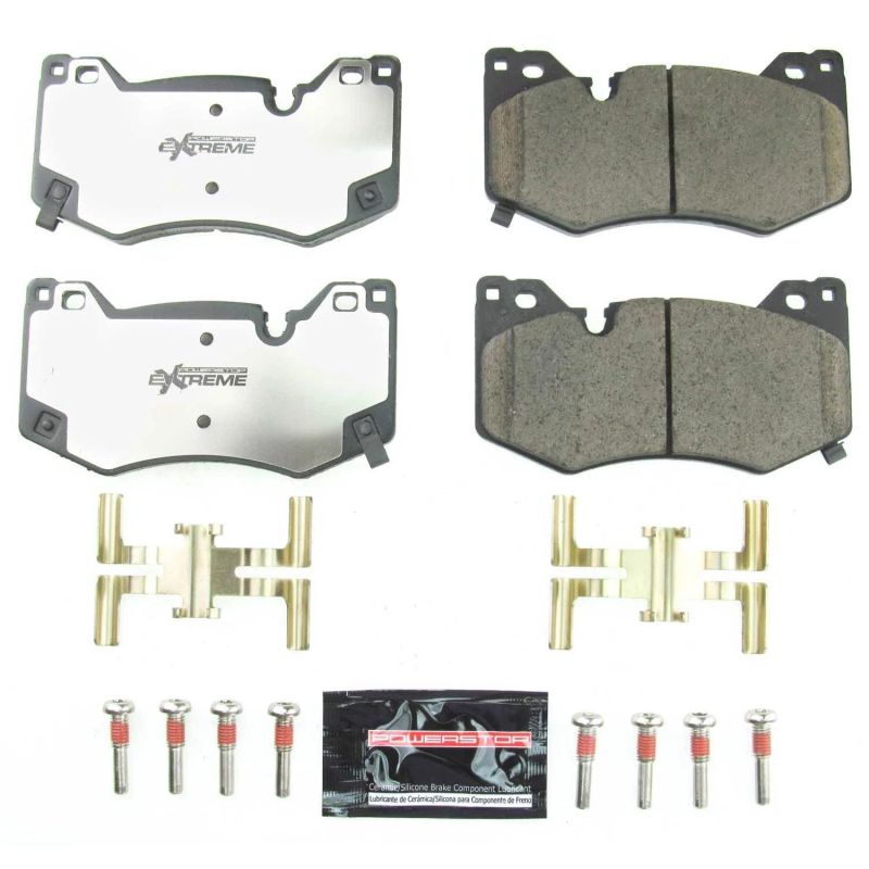 Pastillas de freno delanteras Power Stop Z26 Extreme Street para Chevrolet Corvette 2020 con herrajes