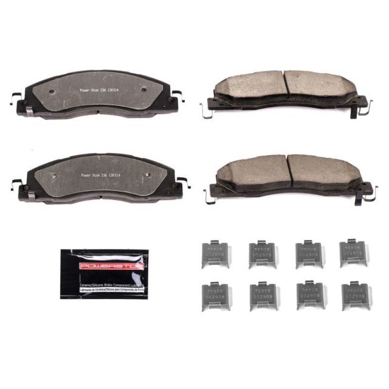 Pastillas de freno delanteras Z36 para camioneta y remolque Dodge Ram 2500 09-10 con herrajes