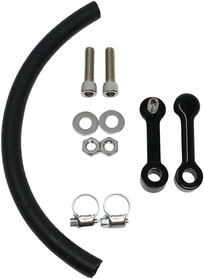DK Custom Products Billet Tank Lift KIT 1" `99-UP Touring Powder Coat BLK (DK-TRG-TLK-1)