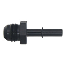 Cargar imagen en el visor de la galería, DeatschWerks 8AN Male Flare to 5/16in Male EFI Quick Connect Adapter - Anodized Matte Black