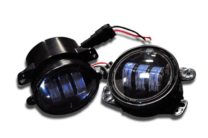 Luces antiniebla LED de repuesto DV8 Offroad 07-18 Jeep Wrangler JK de 4 pulgadas y 30 W