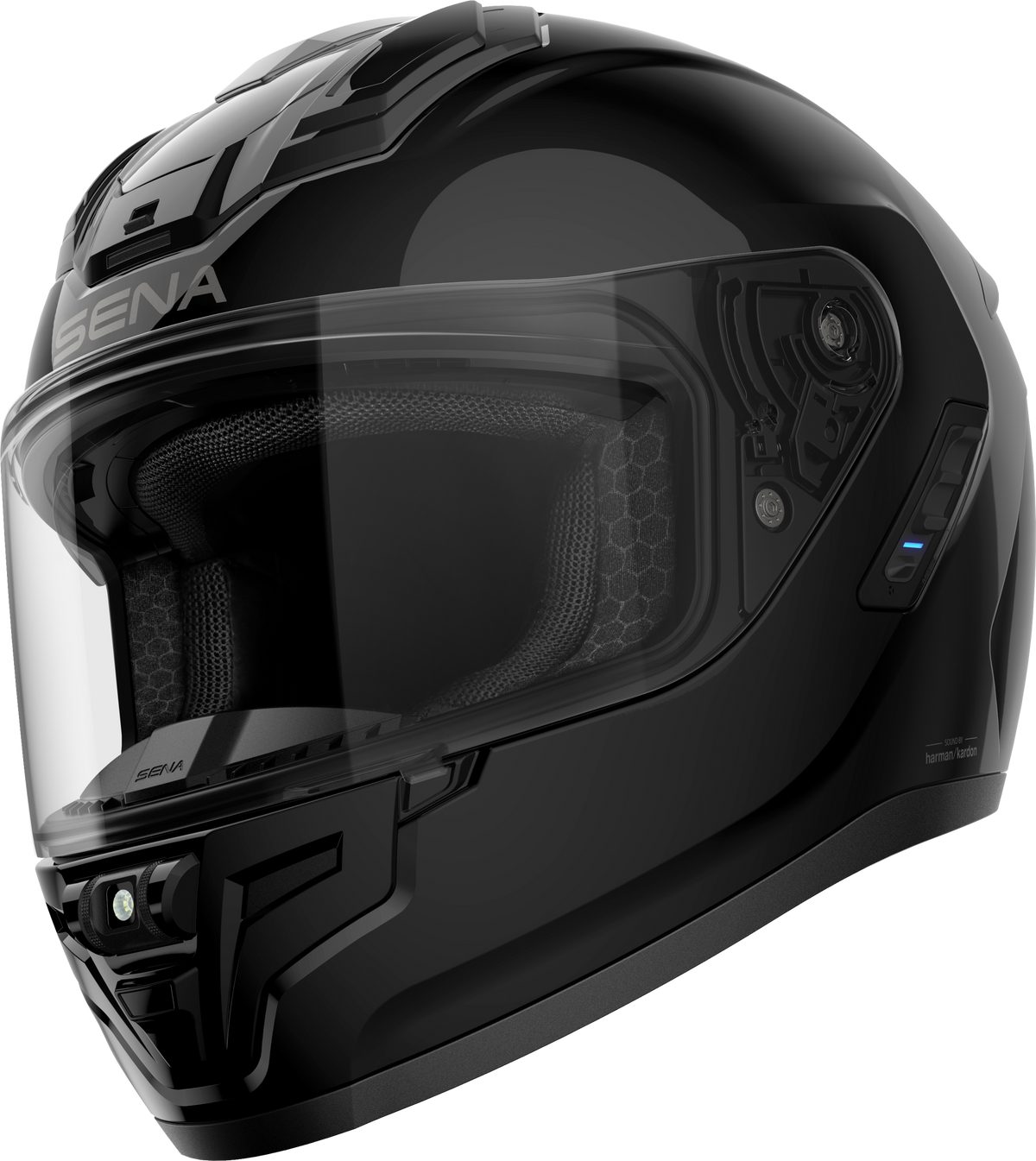 SENA Phantom FF Mesh COM Helmet Glossy Black 2X (PHANTOM-GBXXL3)