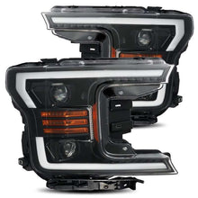 Cargar imagen en el visor de la galería, AlphaRex 18-19 Ford F-150 PRO-Series Proj Headlights Plank Style Gloss Blk w/Activ Light/Seq Signal