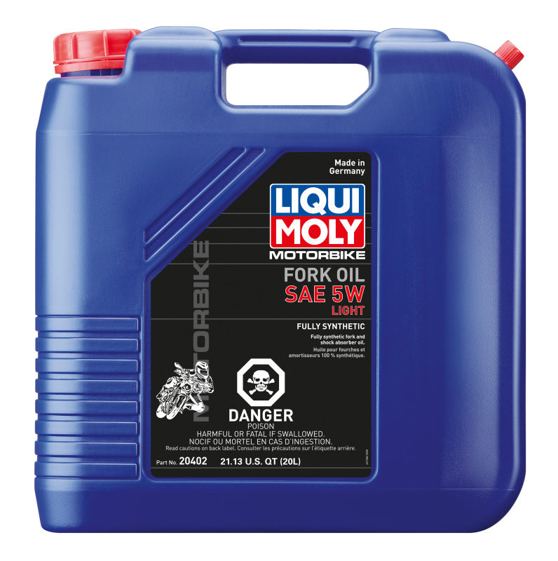 LIQUI MOLY 20L Motorbike Fork Oil SAE 5W Light (20402)