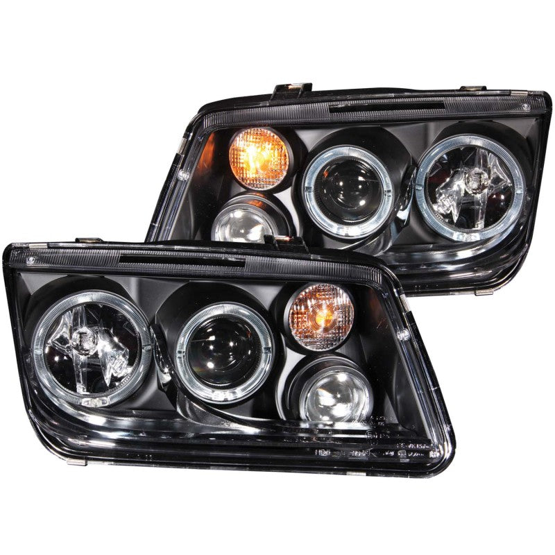 ANZO 1999-2005 Volkswagen Jetta Projector Headlights w/ Halo Black (CCFL)