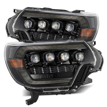 Cargar imagen en el visor de la galería, AlphaRex 12-15 Toyota Tacoma NOVA LED Proj Headlights Plank Alpha Blk w/Activ Light/Seq Signal/DRL