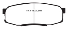 Cargar imagen en el visor de la galería, Pastillas de freno traseras Greenstuff EBC 08+ Lexus LX570 5.7