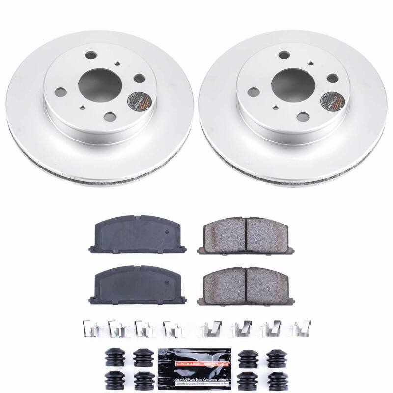 Power Stop 90-92 Geo Prizm Front Z23 Coated Brake Kit