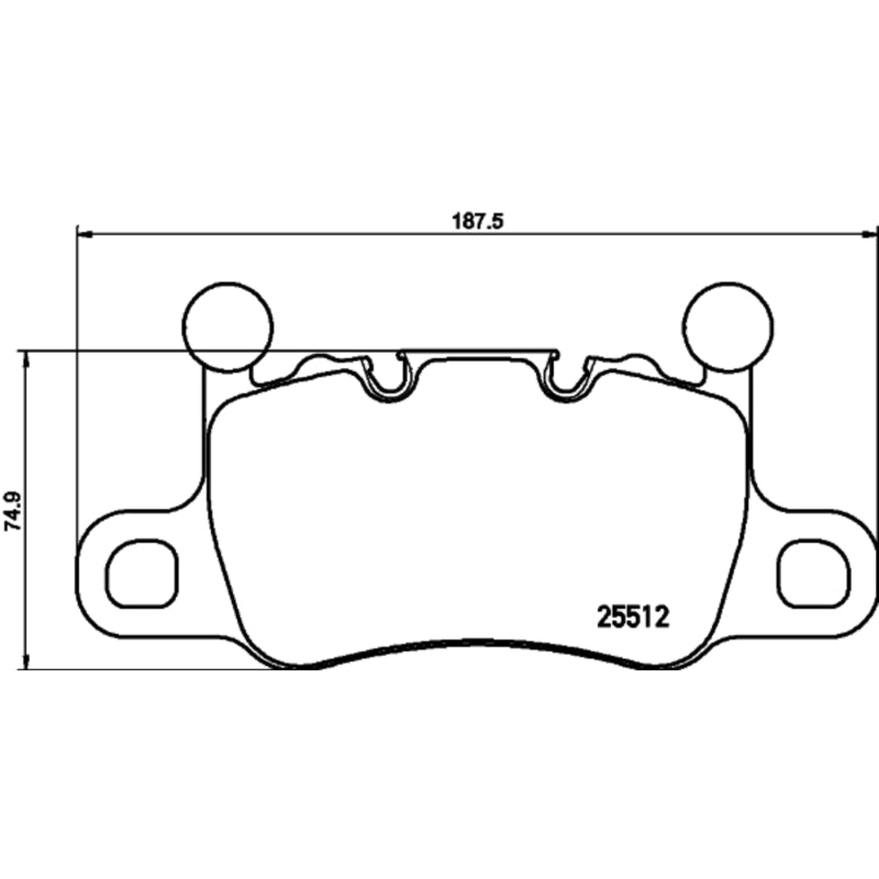Brembo OE Rear Low-Met Brake Pad Set — Fits 2014-2022 Porsche 911, 718, Panamera, Cayman