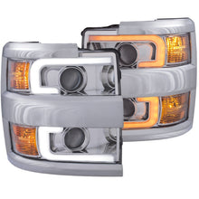 Cargar imagen en el visor de la galería, ANZO Projector Headlights 15-17 Chevrolet Silverado 2500HD / 3500HD Chrome w/ Chrome Rim