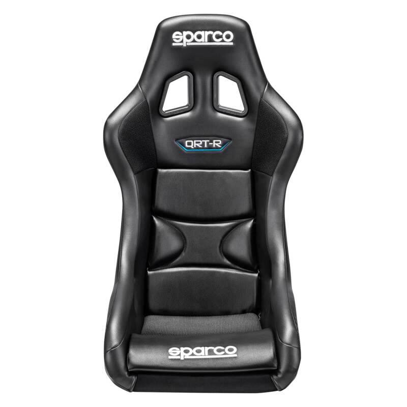 Sparco QRT-R Vinyl Racing Seat - Black — Fits Most Vehicles (Requires 600QRT Mount)
