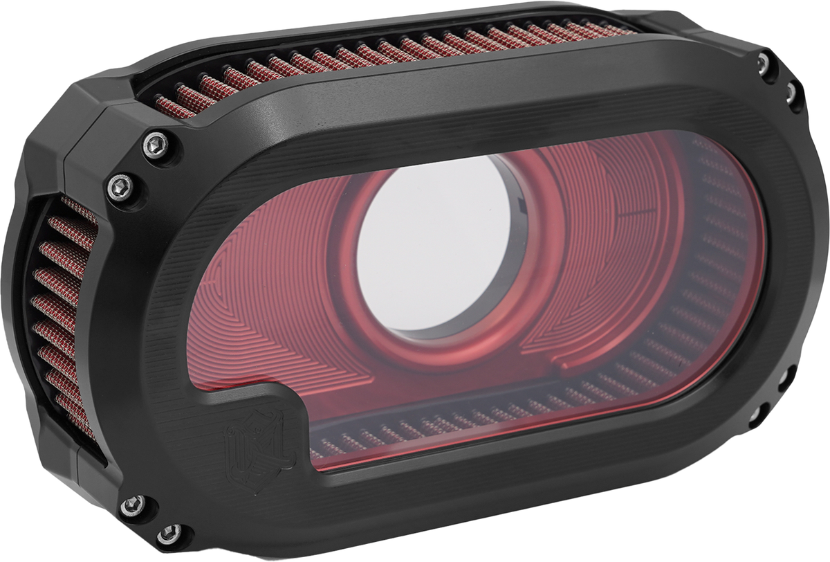 Kens Factory NL TC AIR Cleaner w/Glass Black w/RED (NXT-03BR)