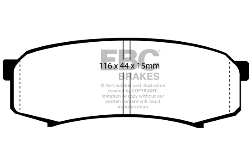 EBC 10+ Lexus GX460 4.6 Yellowstuff Rear Brake Pads