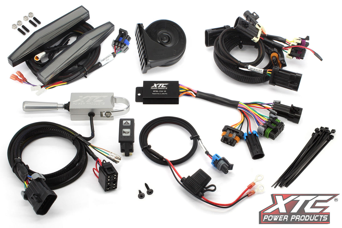 XTC Power Products Auto Turn Signal KIT w/ Billet Lever and Front DRL Lights CAN (ATS-L-CAN-COM-DRL)
