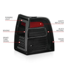 Cargar imagen en el visor de la galería, ANZO 07-17 Ford Expedition LED Taillights w/ Light Bar Black Housing Smoke Lens