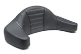 Mustang 93-13 HD FL Super Touring Extended Arm Wrap-Around Backrest Deluxe - Black w/Grey Stitching