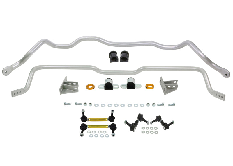 Kit de barra estabilizadora delantera y trasera Whiteline 03-06 Mitsubishi Lancer EVO / 05-06 EVO MR/RS con barra estabilizadora trasera de 26 mm