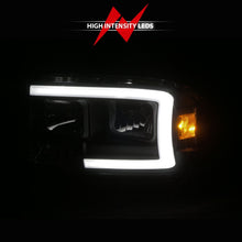 Cargar imagen en el visor de la galería, ANZO 97-04 Dodge Dakota/Durango Crystal headlight Set w/ Light Bar Black Housing