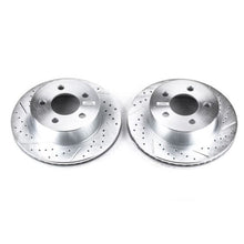 Cargar imagen en el visor de la galería, Power Stop 99-01 Jeep Cherokee Front Evolution Drilled &amp; Slotted Rotors - Pair