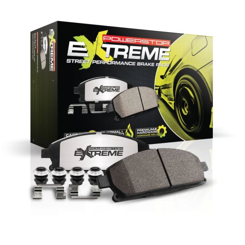 Pastillas de freno delanteras Power Stop 07-15 Audi Q7 Z26 Extreme Street con herrajes