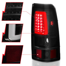 Cargar imagen en el visor de la galería, ANZO 1999-2002 Chevy Silverado 1500 LED Taillights Plank Style Black w/Smoke Lens