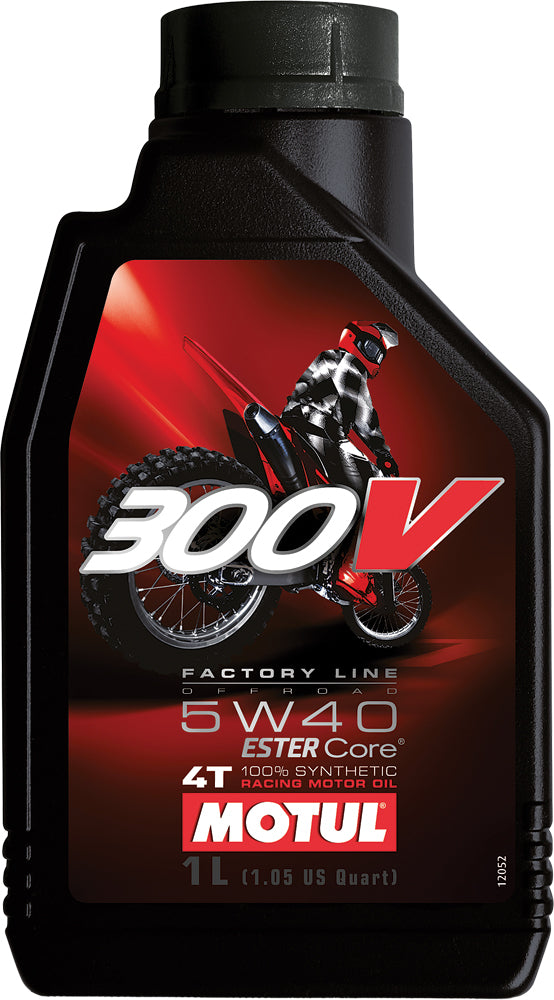 Motul 300V Competition Synthetic OIL 4T 5W40 Offroad 1L 12/Case (104134)