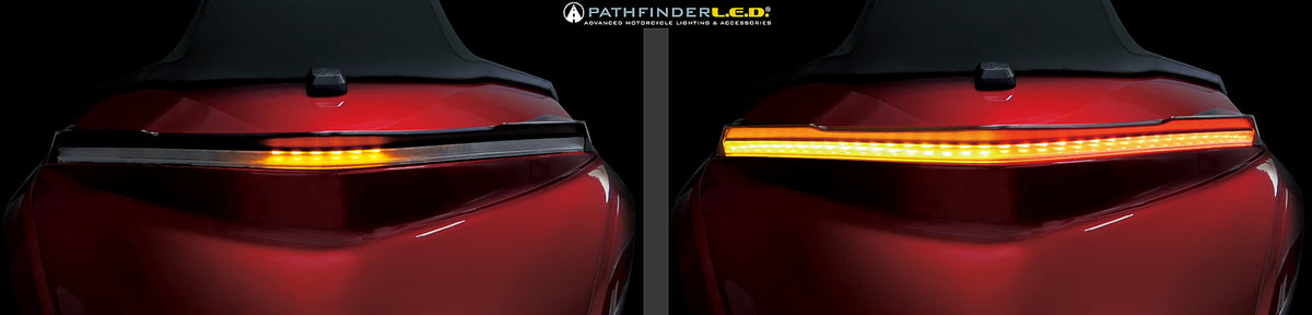 Pathfinder Rear Spoiler with LED Lights Dynamic Sequential Black HON (G20SPLB)