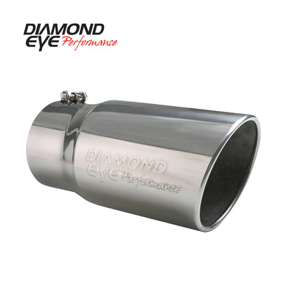 Diamond Eye 4in to 5in x 12in Bolt-On Rolled Angle Exhaust Tip