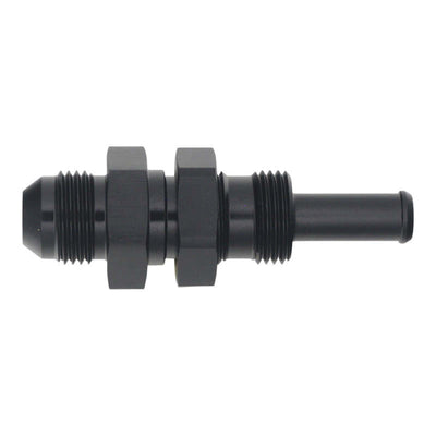 DeatschWerks 8AN Male Flare to 3/8in Hose Barb Fitting - Matte Black