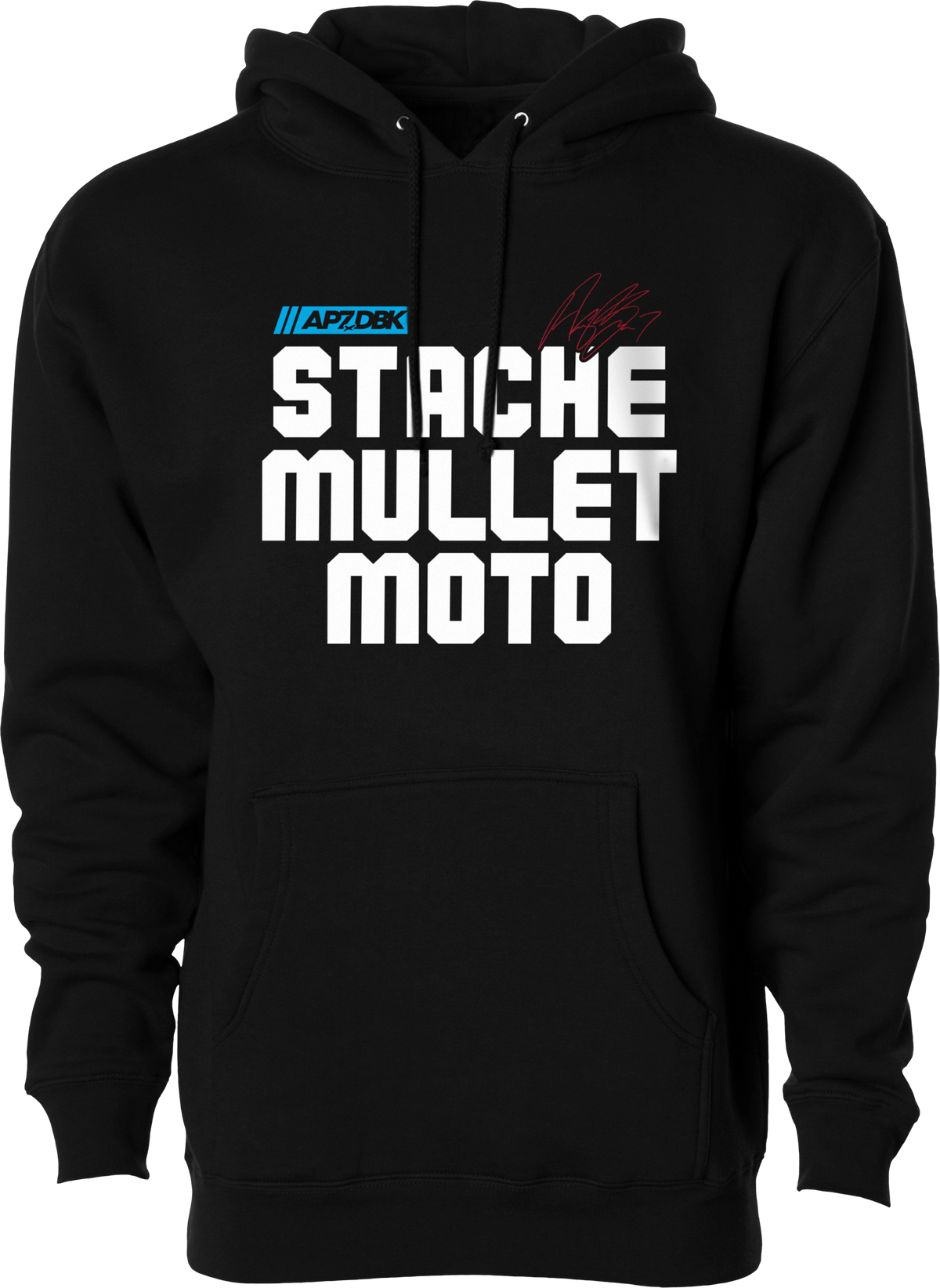 DBK Stache Mullet Moto Hoodie Black 2X (AHAP-STACHEMULL-2X)