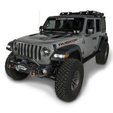 Cargar imagen en el visor de la galería, Rugged Ridge Arcus Front Bumper Tube Overrider Black 18-20 Jeep Wrangler JL