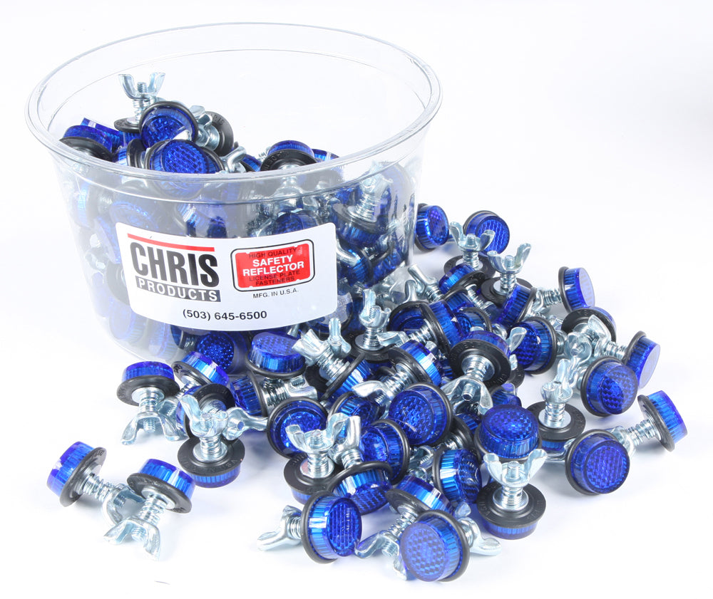 Chris Products Mini-Reflectors Blue 150/PK (CH150B)
