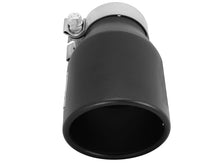 Cargar imagen en el visor de la galería, aFe Power Gas Exhaust Tip Black- 3 in In x 4.5 out X 9 in Long Bolt On (Black)