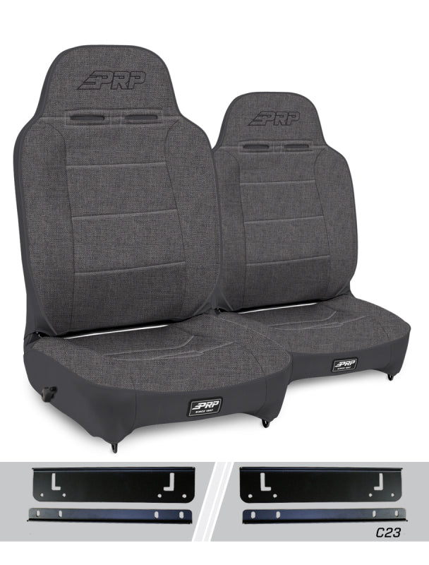 PRP 97-02 Jeep Wrangler TJ High Back Reclining Suspension Seats Kit- Gray