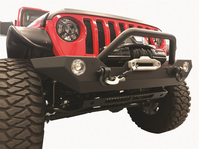 Parachoques delantero Rock Rage para Jeep Wrangler JL/JK 2007-2022 y Gladiator JT 2007-2022, color negro