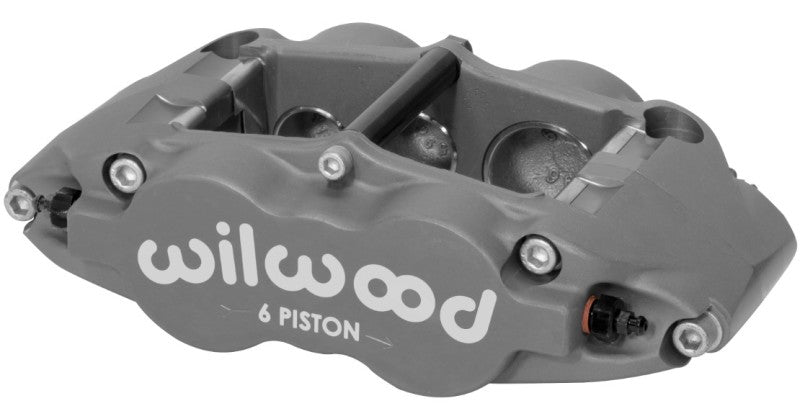 Wilwood Forged Superlite 6R-R/H Brake Caliper — 1.62/1.12/1.12in Pistons, 1.25in Disc
