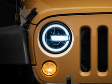 Cargar imagen en el visor de la galería, Raxiom 97-18 Jeep Wrangler TJ/JK 7-Inch LED Headlights w/ Halos- Black Housing (Clear Lens)