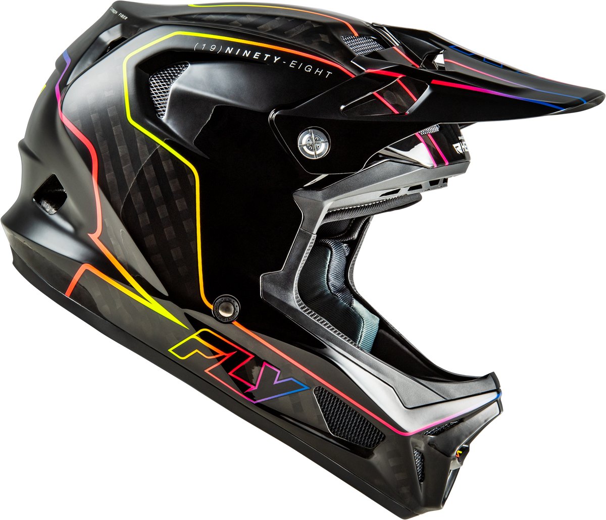 Fly Racing Werx-R Flow Carbon Helmet Black Carbon/Black/Multi MD (73-9233M)