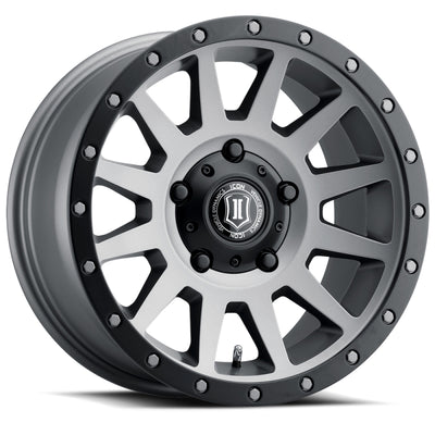 ICON Compression 17x8.5 Wheel - 5x150 Bolt Pattern, 25mm Offset, Titanium Finish