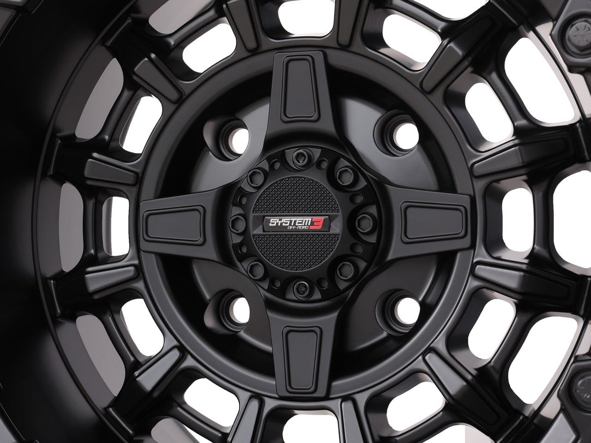 System 3 SB10 Wheel 15X7 5+2 (+38MM) 4/137 & 4/156 Matte Black (15S3-10535)