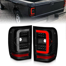 Cargar imagen en el visor de la galería, ANZO 01-11 Ford Ranger LED Taillights - Black Housing w/ Smoke Lens &amp; Light Bar