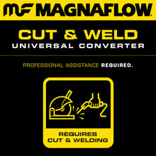 Cargar imagen en el visor de la galería, MagnaFlow Conv Univ 2.5in Inlet/Outlet Center/Center Round 3in Body L x 5in W x 8.75in Overall L