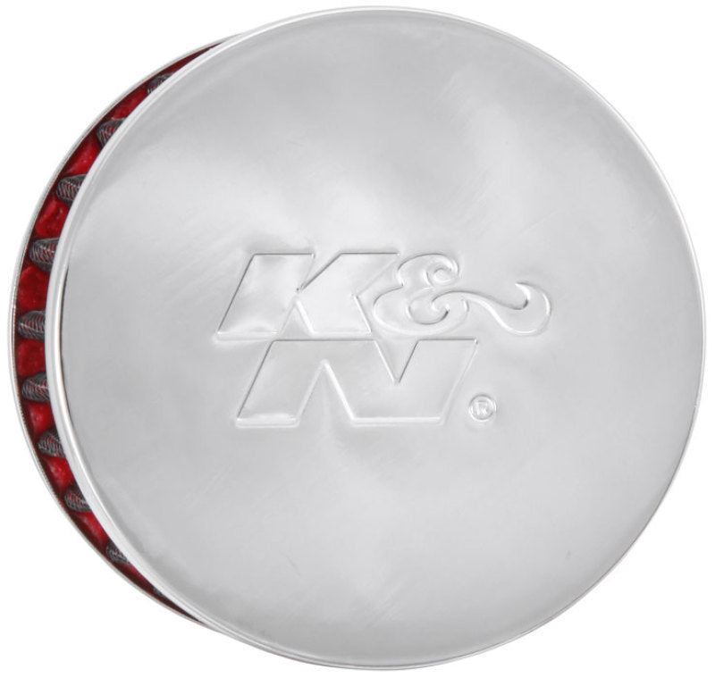 K&N 62-1160 Crankcase Vent Filter — 3/4in Vent, 3in Diameter, 2in Height, Chrome Top