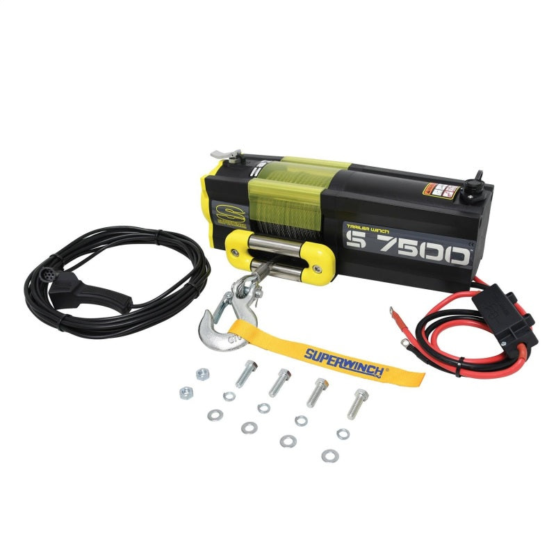 Cabrestante Superwinch S7500 de 7500 libras, 12 V CC, 5/16 in x 54 ft, cable de acero