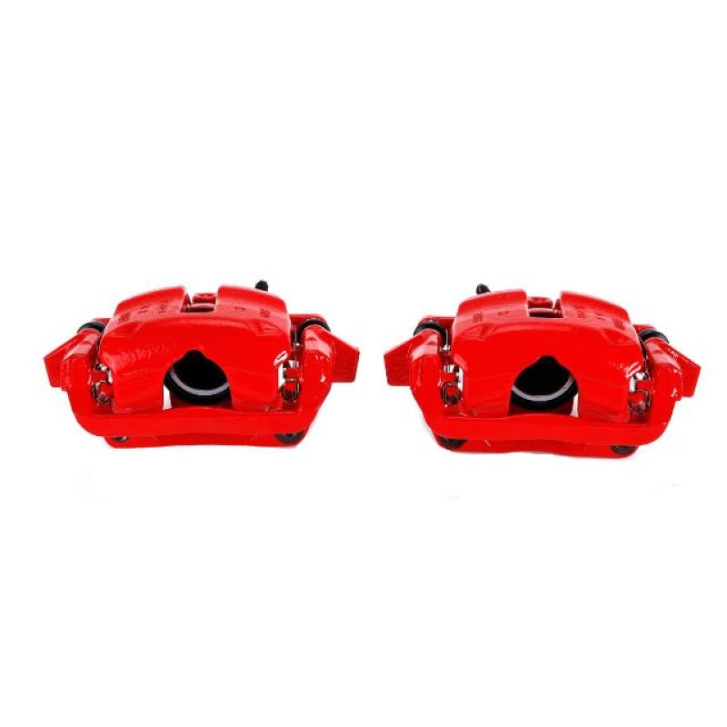 Pinzas de freno delanteras rojas con soportes Power Stop 07-16 Mini Cooper (par)