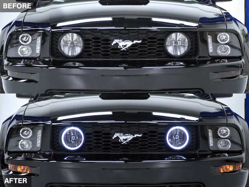 Raxiom 05-12 Ford Mustang GT LED Halo Fog Lights (Smoked)