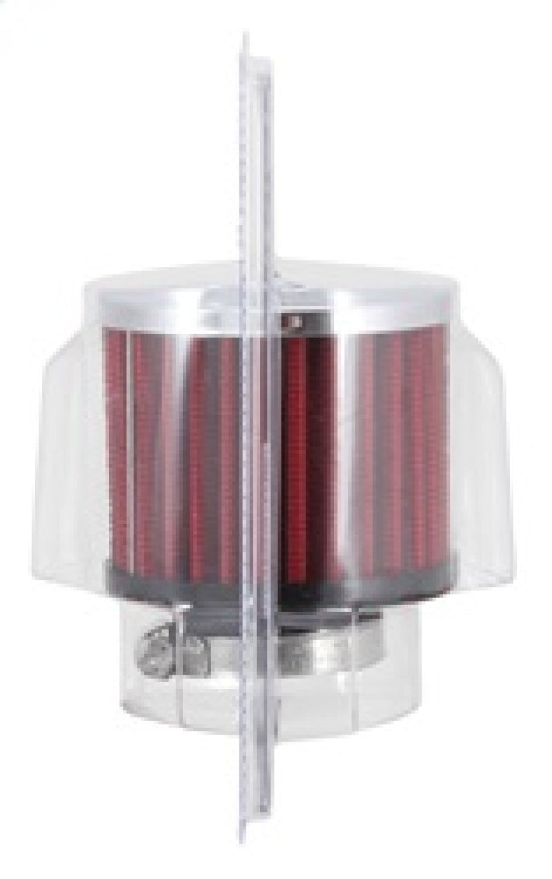 K&N 62-1440 Crankcase Vent Filter — 1.375in Flange ID x 3in OD x 2.5in H Chrome Top